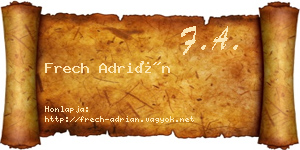 Frech Adrián névjegykártya