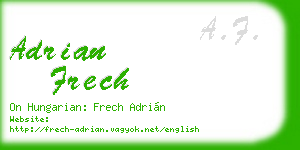 adrian frech business card